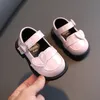 First Walkers Crystal Girls Shoes Mary Janes Kids Shoes Flats Baby Toddlers Anti-Slippery Casual Shoes for Child Leather Shoes Black F06053 230614