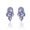 Ear Cuff Lubov Elegant Crystal Opal Stone Stud örhängen Decorcing Piercing for Women Fashion Christmas Present Jewelry 230614