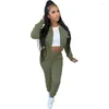 Women's Two Piece Pants Pink 2 Set Cargo Women Tracksuit Crop Top Zipper Jacket And Sweatpants Matching Outfit Sets Sweatsuit