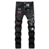 DSQ2 MĘŻCZYZN FOUD Guy Dżinsy Blue Classic Man Hip Hop Rock Moto Męs Mens Casual Design Ripped Chude Denim Biker DSQ DSQ DINS 1033 BIG SIZE 40