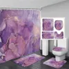 Douchegordijnen Abstract Marmer Douchegordijn Set Goud Textuur Grijs Patroon Moderne Luxe Badkamer Decor Antislip Tapijt Badmat Wc Deksel Deksel 230615