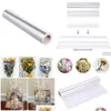 Carta Da Regalo 80X3000 Cm Involucro Di Cellophane Impermeabile Trasparente Rotolo Cestino Imballaggio Film Bouquet Per Regali Fai Da Te Cesti Fiori Artigianato Dhyzw