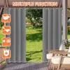 Curtain Patio Outdoor Sun Block Windproof Window Curtains Waterproof Blackout For Garden Bedroom Drapes Porch Gazebo 230615