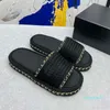 2023-Designer-Sandalen, Hanfseil, gewebte Sandale, Damen-Sandalen, geflochtene Slides, Plateau-Hausschuhe, modische Slipper, Kristall-Kalbsleder-Sandalen