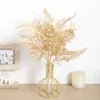 Fleurs séchées artificielles en plastique, fausses plantes de noël dorées, articles décoratifs pour la maison, décoration de chambre à coucher, accessoires de mariage