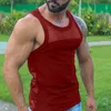 Regatas masculinas Colete com decote em U no peito Malha sem mangas T-shirts Tops Verão Casual Esportes Regata Camiseta Roupas masculinas tamanho grande 5XL 230615