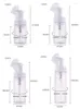 Förvaringsflaskor skumflaska ansiktsrengöringsmedel mousse vätska med rengöringsborste plastrengöring transparent 100/120/150/200 ml storlek