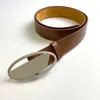 4.0cm belt designer belt for woman luxury cool metal oval hollow buckle creative leather ceinture jeans dress soft smooth leather belts simple black brown ga016