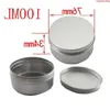 100 ml wosku kosmetyczny słoik z puszka do napełniania śrubowa zwilżba Luksusowe metalowe aluminiowe puszki puszki 30pcs/Lothigh Quantty ndmcq