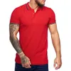 Polos Masculinos ZOGAA Fashion Masculino Polo Lapel Summer T-shirt Masculino Punho Color Blocking Tops Manga Curta S-2XL Business Casual Tshirt 230615