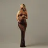 Robes de maternité Sexy Shiny Drill Maternité Pography Props Déesse Robe Body Robe De Maternité Pour Po Shoot Props Vêtements 230614