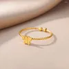 Trouwringen Roestvrij Staal Voor Vrouwen Mannen Vlinder Opening Verstelbaar Goud Kleur Vrouwelijke Paar Ring Partij Sieraden Gift In