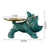 Dekoratif nesneler figürinler büyük ağız Fransız bulldog butler saklama kutusu tepsi anahtar tutucu nordic dekor reçine heykel figürin ev dekor köpek heykeli 230614