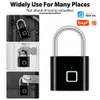 Дверные блокировки Tuya Smart Finger Pagnce Padlock USB Перезаряжаемая дверная замка биометрическая отпечатка пальца дверной палбан