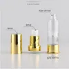 5ml 10ml 30ml Empty Pump Bottles Gold Silver 15ml Airless Bottle for Cosmetic Emulsion Essence Cosmetics Container Vbfpw