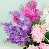 New 33CM 5 Heads Artificial Violet Flower Long Branch Bouquet Silk Fake Flowers For DIY Living Room Home Garden Wedding Decoration