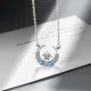 Hanger Kettingen Trendy Tassel Chain Crystal Star Moon Charm Ketting Voor Vrouwen Verklaring Bruiloft Sieraden Gift Choker DZ156