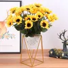 Dried Flowers Artificial sunflower silk high quality beautiful bouquet wedding party holiday home decoration artificial simulation