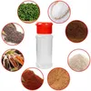 New Colorful Lid Kitchen Condiment Cruet Storage Container Transparent Spice Jar Salt and Pepper Seasoning Bottle Spice Rack