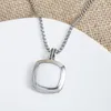 Ontwerp ketting voor vrouwen 20 mm Solitaire stenen hanger ketting wit verguld messing ketting sieraden cadeau