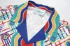 23SS Роскошная дизайнерская рубашка мужская модная геометрическая классическая печатная рубашка черная гавайская цветочная повседневная рубашка Мужская короткая рукава CC01