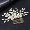 Hair Clips Princess Bride Pearl Crown Comb Wedding Headband Hairpins Bridesmaid Accessories Party Headpiece Head Band ML923