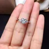 Cluster Rings Recommend: Crackling Moissanite Gemstone Ring For Women Jewelry Gift Real 925 Silver Shiny Better Than Diamond Engagement