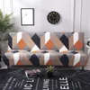 Stol täcker svart geometrisk vikbar bäddsoffa på bäddsoffa täcker spandex stretchdouble säte täckning slipcovers för vardagsrum geometriskt tryck 230614