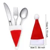 Nouveau 20pcs Christmas Christmas Decoration Table Varelle-table Sac Table Varelle Couvoirs de couteau à couteaux