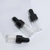 Lagringsflaskor Klar glasdroppar uppdelat i kosmetisk eterisk oljeflaska 1 ml 2 ml 3 ml 4 ml 5 ml