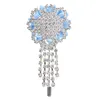 Dekorativa blommor Shinning Diamond Men's Corsage Groom Man Suit Lapel Pin Silver Exquisite Rhinestone Diy Bankett Wedding Supplies