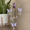 Porte-clés Fait Main Papillon Fairycore Suncatcher Fée Lune Enfant Rose Quartzamythest Cristal Guérison Fenêtre Décor Enek223420902223S