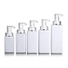 300ML 400ML 500ML bottiglia vuota di plastica trasparente/bianca bottiglie quadrate shampoo di fascia alta pompa per lozione gel doccia sotto-bottiglia Hrxsx