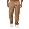 Mens Pants Bolubao Men Spring Casual Byxor Solid Color Multiock Loose Straight Sports Fitness Outdoor Cargo 230614