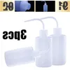 3 Stück 250 ml Diffusor mit gebogenem Mund, Kunststoff, zum Waschen, Spritzen, Quetschflasche, Labor, nicht sprühbar, Tattoo-Flaschen, Zubehör, nachfüllbar, Vweeo