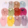 Bébé Chapeau Noeud Rond Bébé Fille Chapeau Imprimés Floraux Donuts Turban Tête Wraps Bébé Enfants Bonnet Bonnet Nouveau-Né Photographie Props Porter