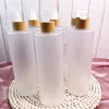 Storage Bottles 5Pcs 500ML Natural Bamboo Body Lotion Pump Sprayer Soap Empty Bottle Twist Top Cap Home Shampoo Plastic Container Logo