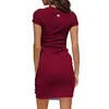 Lu lu limões vestido de festa feminino arco cinto irregular verão seeveless em torno do pescoço plissado tanl mini feminino atado bodycon vestidos es