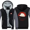 Vestes pour hommes Solitude Géométrique Sunset Paysage Hoodies Veste Hommes Épais Polaire Zipper Manteau Sweat Homme Surdimensionné Vêtements Taille Européenne