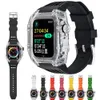 AP Mod Kit Coque Transparente pour Apple Watch Ultra 49mm Série 8 7 6 5 4 SE Bande de Silicone Souple