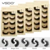 Инструменты макияжа ysdo 5 пары ресниц Mink Strip Lashes драматический натуральный 3D -макияж False Cilios Maquiagem 230614