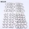 Hoop Huggie 3mm width round wire Small exquisite hoop earrings 15mm 20mm 25mm 30mm outer diameter Boys and girls No fading LH667 230614