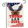 1 peça 2024 Trump Take America Back Garden Bandeira vertical dupla face patriótica bandeira dos EUA, decoração ao ar livre do pátio da eleição do presidente americano 12,5 x 18 polegadas