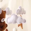 Rattles Mobiles Lets Make Wooden Baby Soft Felt Cartoon Bear Cloudy Star Moon Hanging Bed Bell Mobile Crib Montessori Education Toys 230615