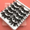 Cílios Postiços 5 Pares 3D Faux Mink Wispy Fofo Longo Volume Completo Extensão de Cílios Natural Feito à Mão Ferramenta de MaquiagemFalso