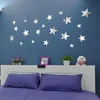 Novo 20 pçs/conjunto DIY Acrílico Refletivo Star Art Espelho Adesivo Espelho Adesivo de Parede Poster para Decoração de Parede de Quarto de Sala de Estar Doméstica