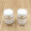 Acryluxe Airless Cosmetic Jar Set - 15-50g Pearl White, Pompe Distributeur, Idéal pour les Crèmes Cosmétiques Elomw