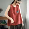 Women's T-Shirt Y2k Tshirt Women Clothing Tops Fashion Clothes Casual Vintage Elegant Summer Sleeveless Cotton Linen Comfortable Streetwear 230615