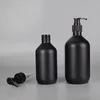 Matt svart tvåldispenser handlotion schampo duschgel flaskor 300 ml 500 ml husdjur plastflaska med pumpar för badrum sovrum och ki genom