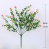 Dried Flowers pink rose red mini artificial plants plastic flowers outdoor green leaves fall decoration fake wedding decor for home